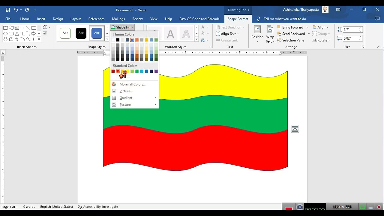 Drawing myanmar flag with different design