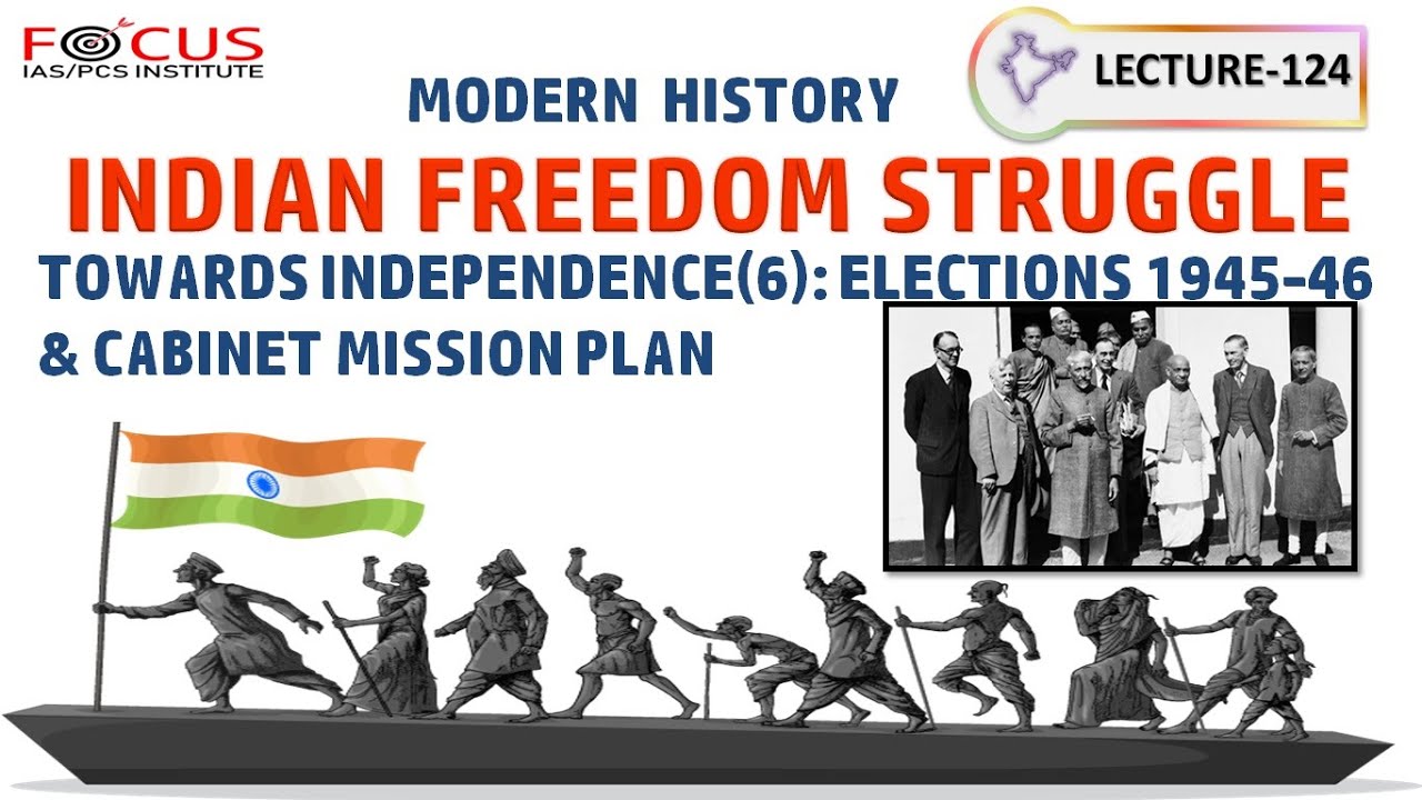 IAS PCS Modern History LECTURE-124:Towards Independence(6):Elections 1945-46 & Cabinet Mission Plan