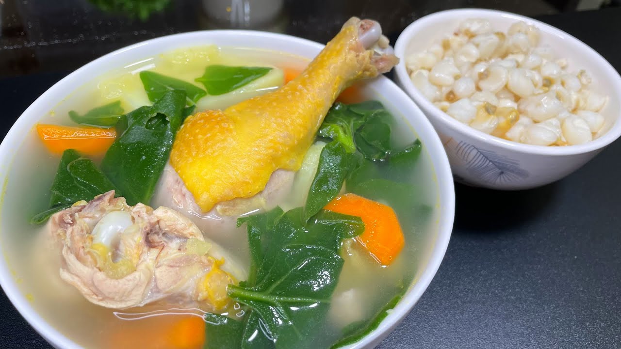 Sopa de Pollo con Espinaca - Lista en 30 minutos