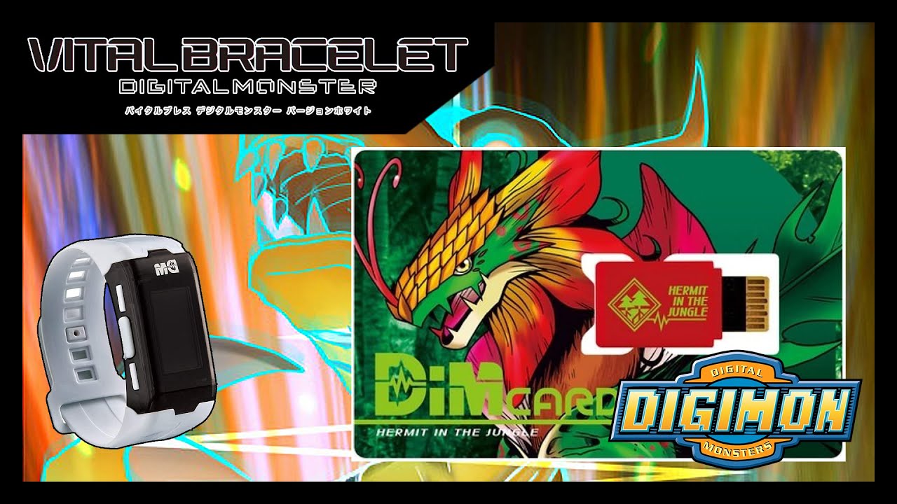 BANDAI Digimon Vital Bracelet; DIM Card; Hermit in the Jungle Unboxing & Opening