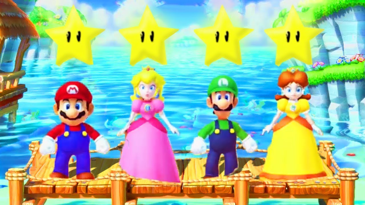 Mario Party 10 Freeplay Minigames - Mario Vs Daisy Vs Luigi Vs Peach (Master CPU)