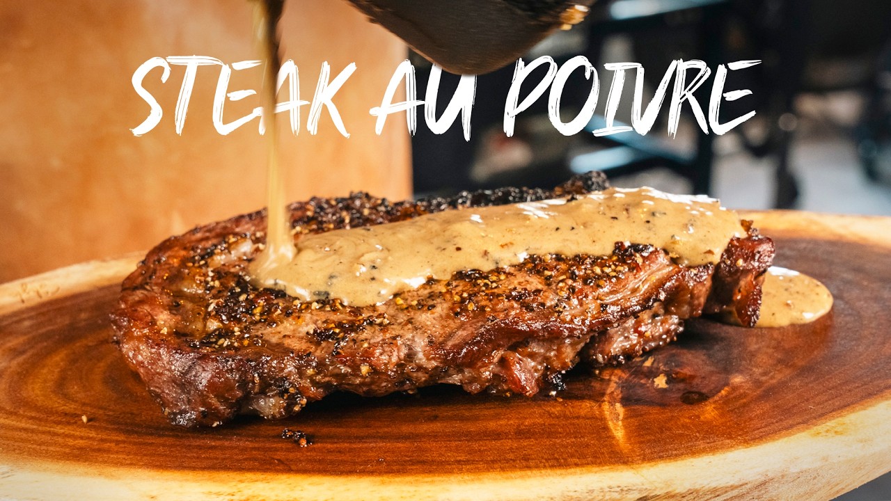 Steak Au Poivre van Ribeye met Cognac-roomsaus 🥩 |  BBQ recept 🔥