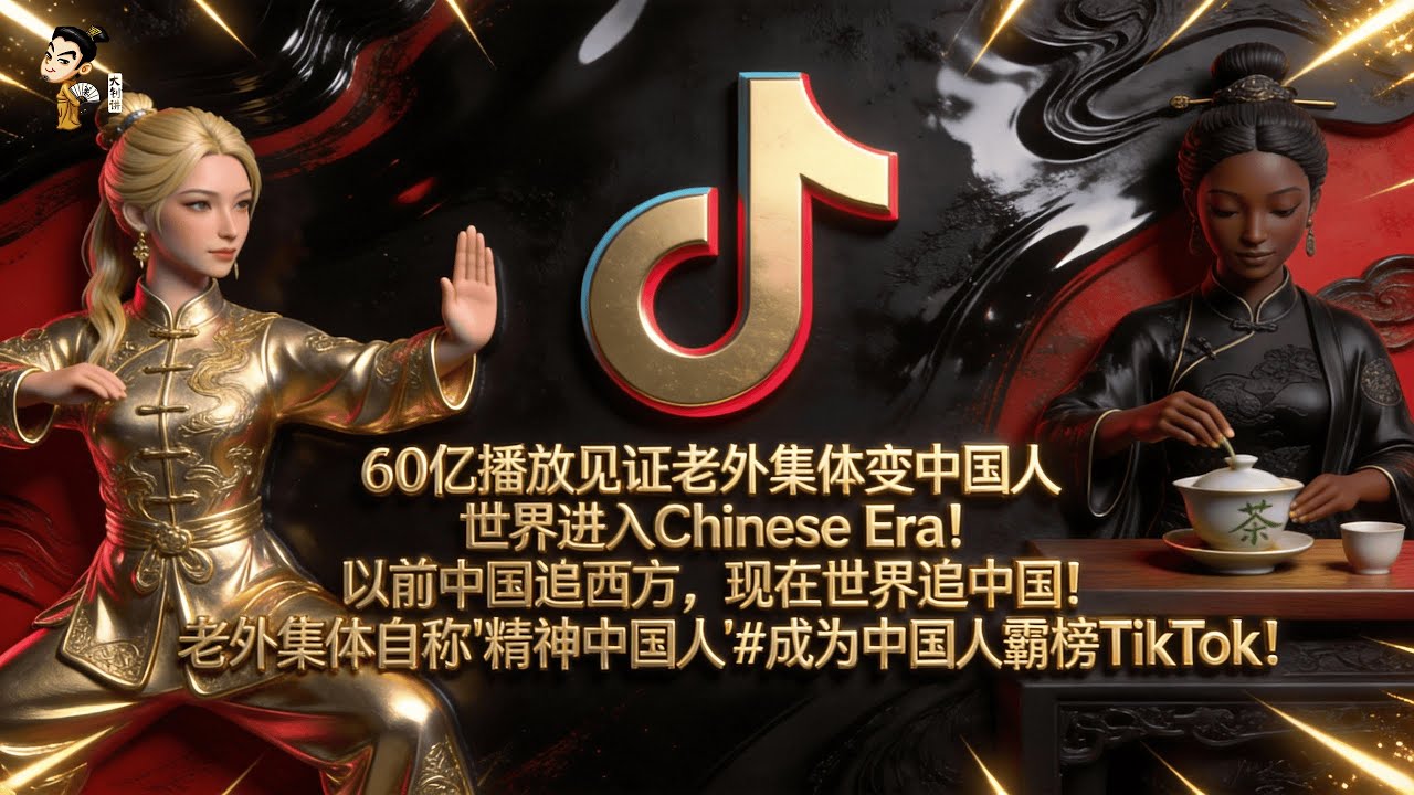 TikTok 60 亿播放见证老外集体 “变中国人”，世界进入 Chinese Era！以前中国追西方，现在世界追中国！老外抢喝热水练八段锦，太疯狂了～#精神中国人 #成为中国人