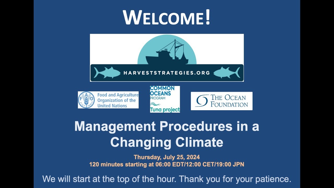 Webinar Management Procedures in a Changing Climate (2024)