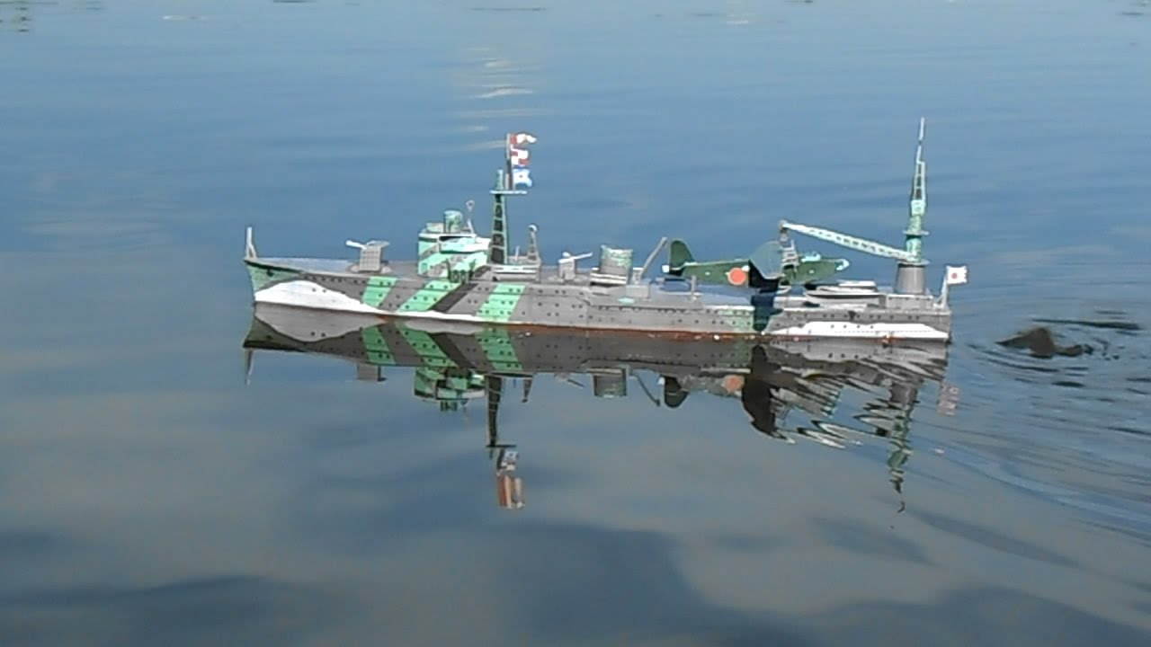 1/350 水上機母艦 秋津洲 紙模型