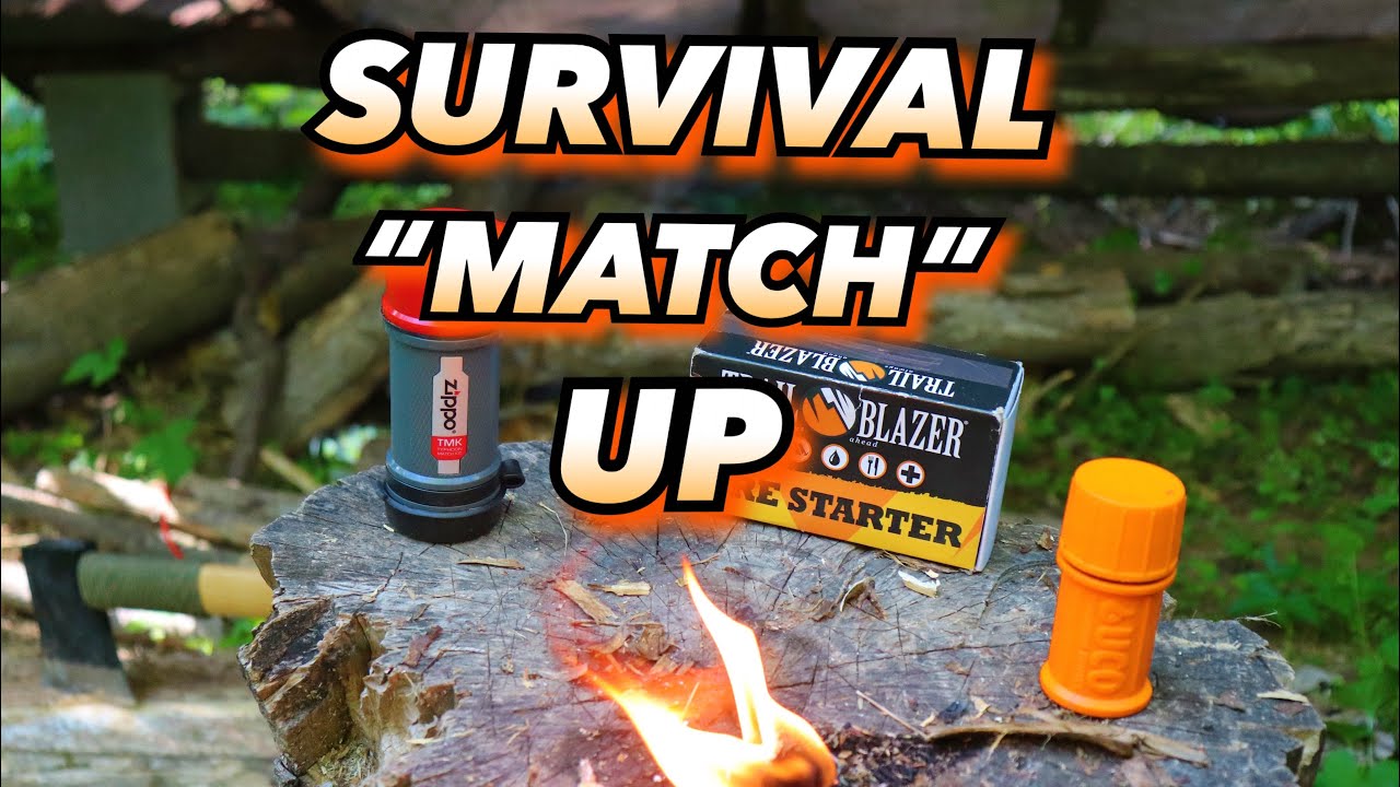SURVIVAL MATCHES - UCO , TRAILBLAZER, AND ZIPPO TYPHOON MATCHES!