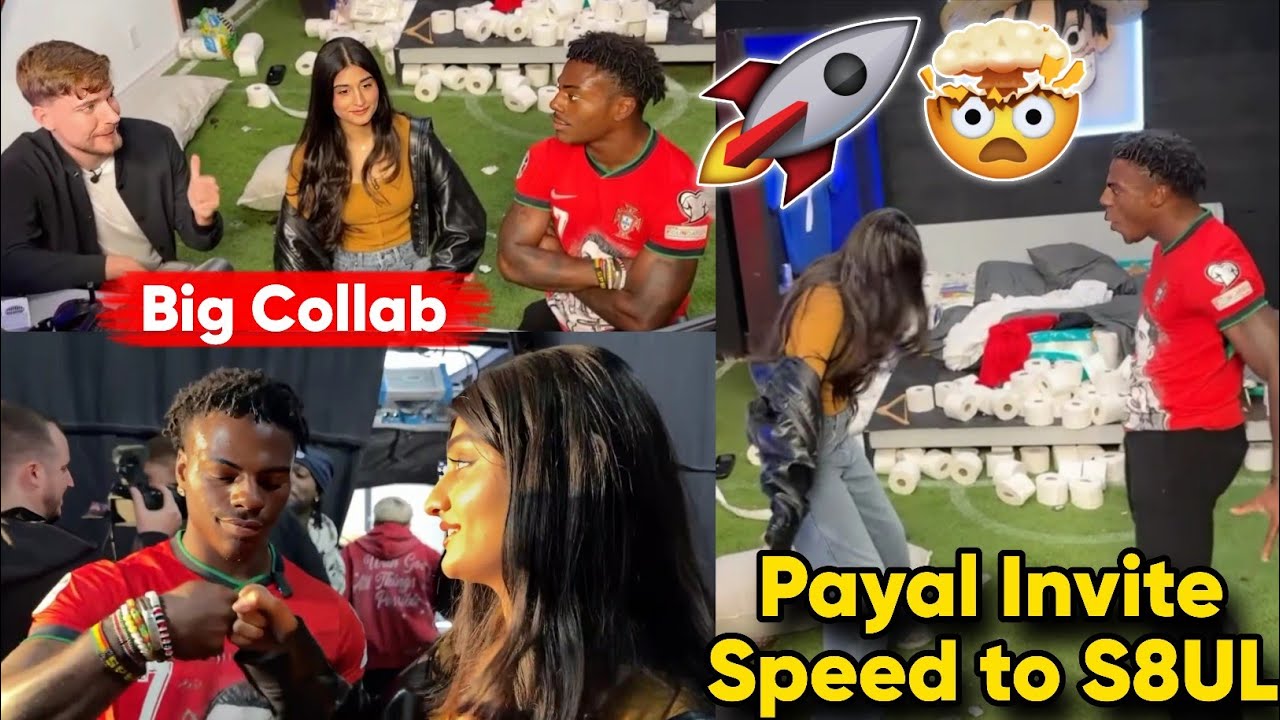 Payal Fun With Mr Beast & Speed 😂 Invite Speed to S8UL ☑️ Big Moment For S8UL 🚀