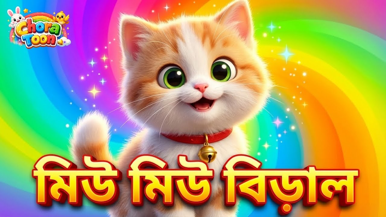 মিউ মিউ বিড়াল 🐱 | বাংলা ছড়া গান | Funny Bangla Kids Rhyme | Cartoon Song #cartoon