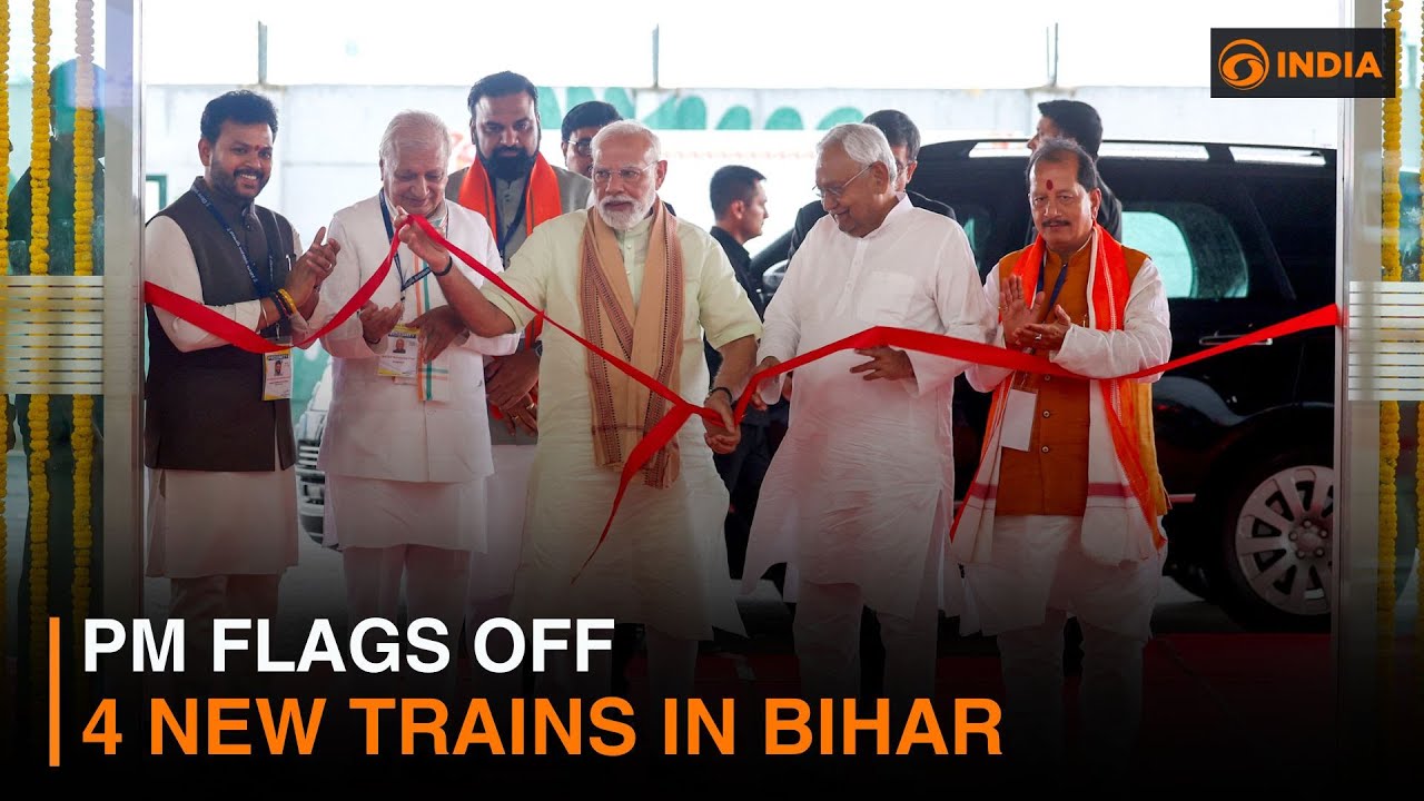 PM flags off 4 new trains in Bihar & more updates | DD India Live | 5 PM IST