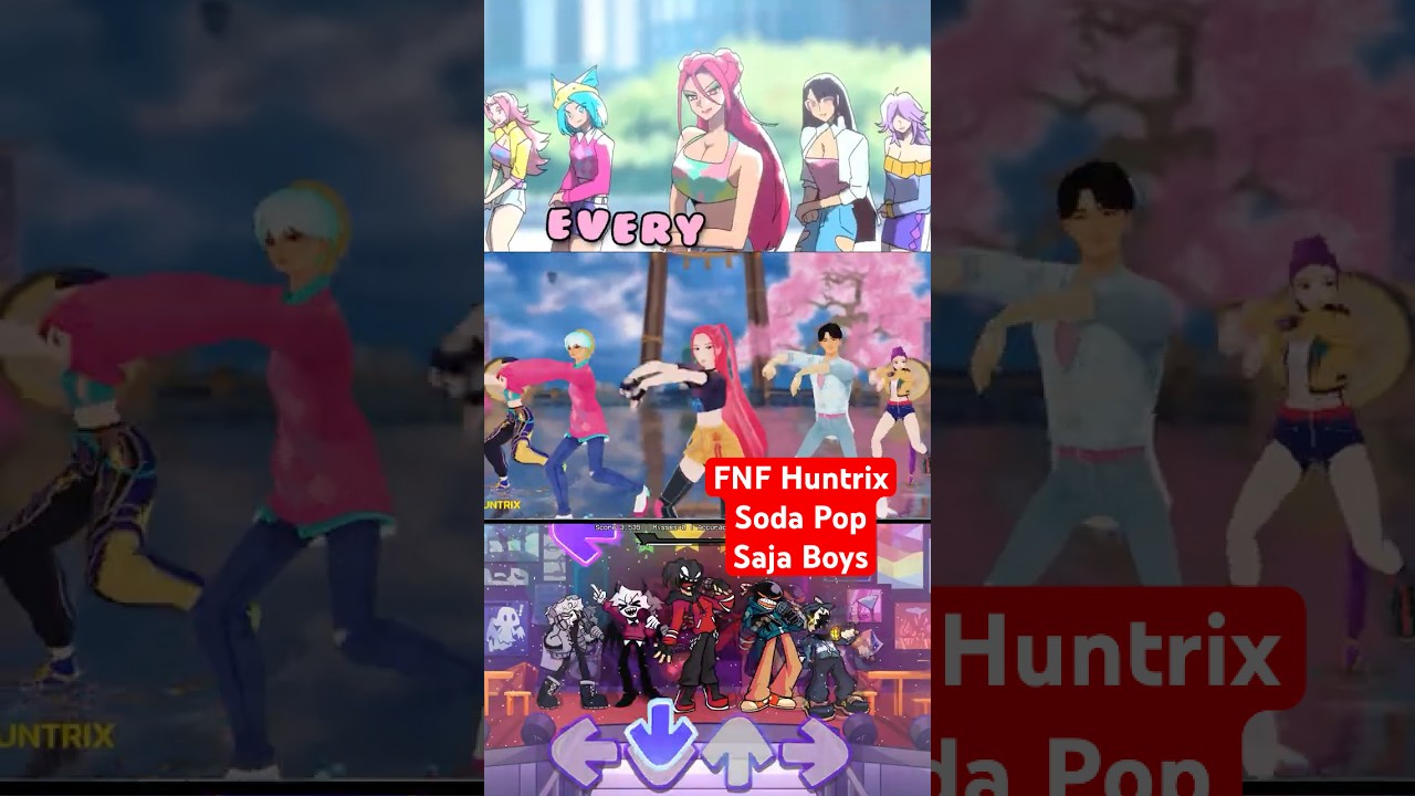 FNF Soda Pop But Huntrix X Saja Boys [Kpop Demon Hunters] #fnf #sodapop #huntrix