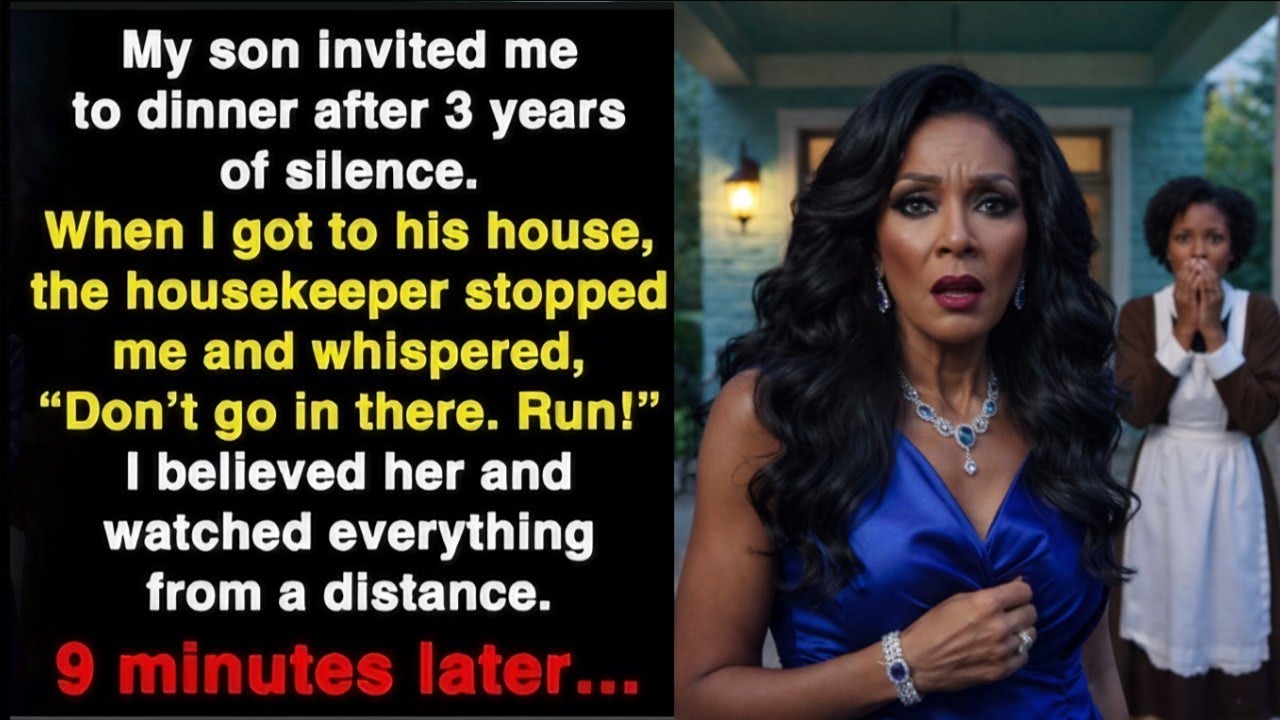 “Run!”, the housekeeper whispered when I came to dinner after 3 years. 9 minutes later…