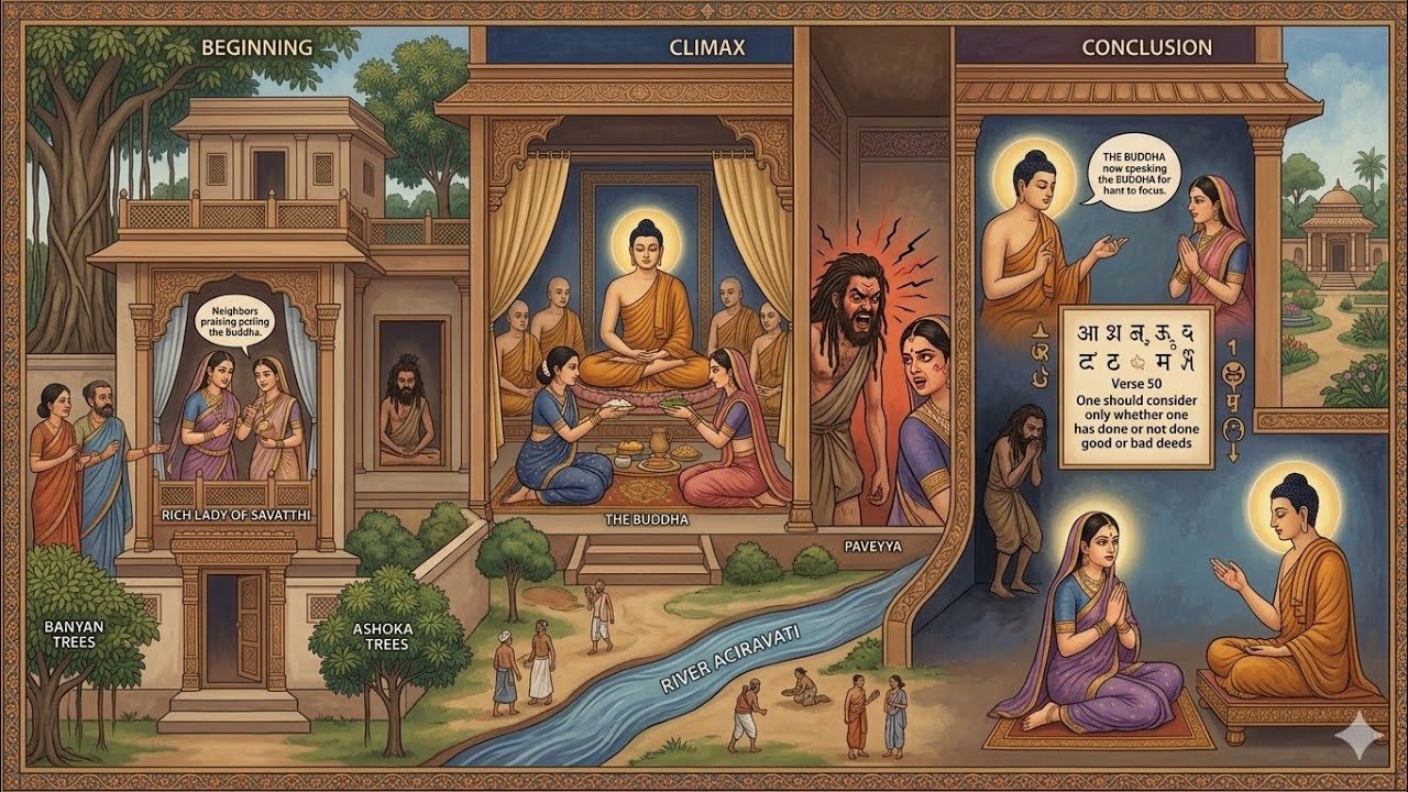 धम्मपद गाथा : 50. आत्म निरीक्षणाचा मार्ग