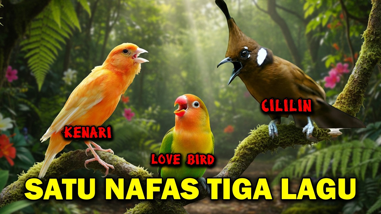 SATU NAFAS TIGA LAGU TEMBAKAN KASAR KENARI LOVE BIRD CILILIN