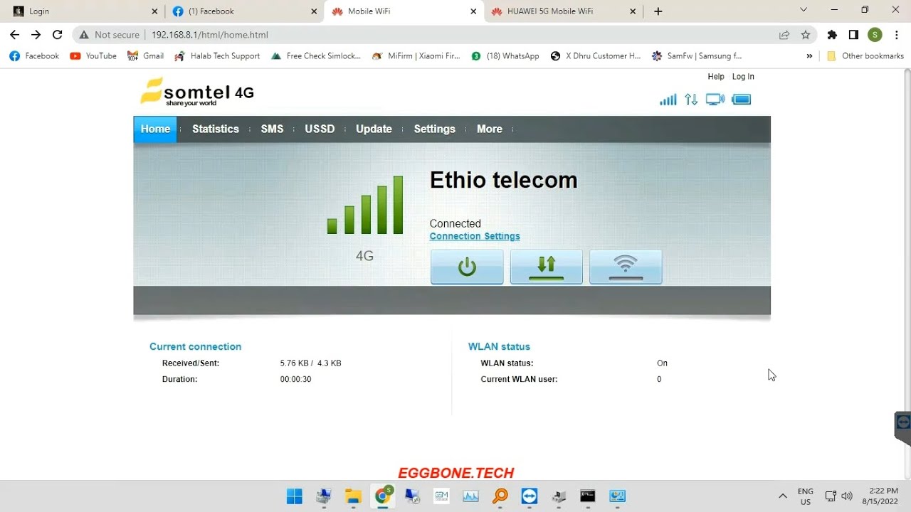 How to unlock Somtel Huawei E5573Cs-322 MiFi
