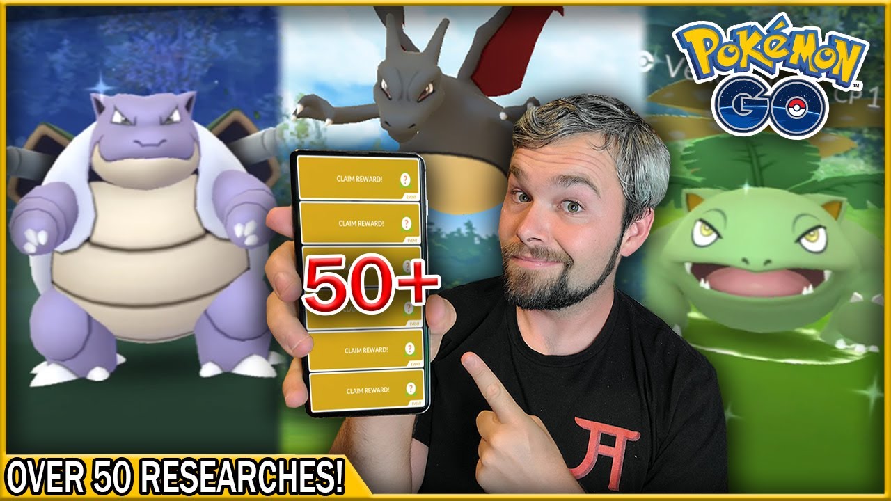 Over 50 Shiny Charizard, Blastoise, & Venusaur researches complete! (Pokémon GO)