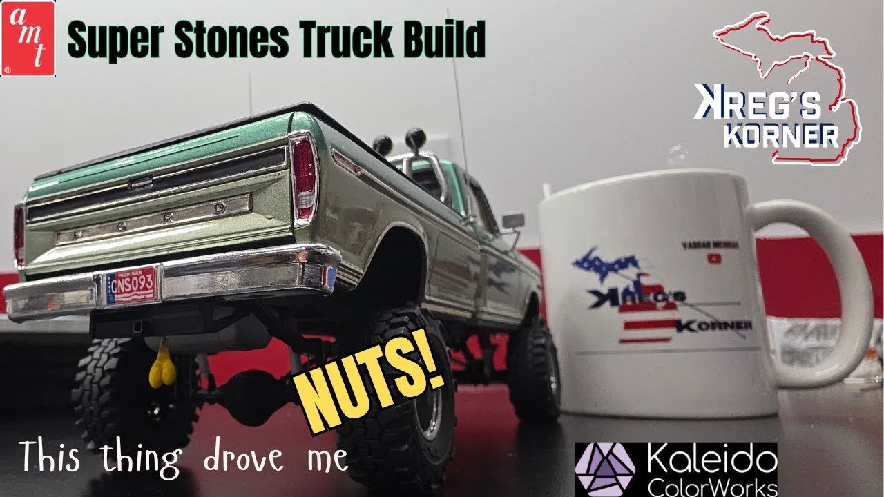 Сборка грузовика AMT SUPER STONES с некоторыми доработками! #modelcars #gaahleri ​​#3dprinting #ford