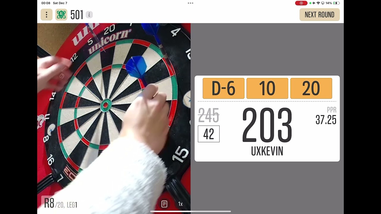 Darts auto-scoring uses only one device camera.