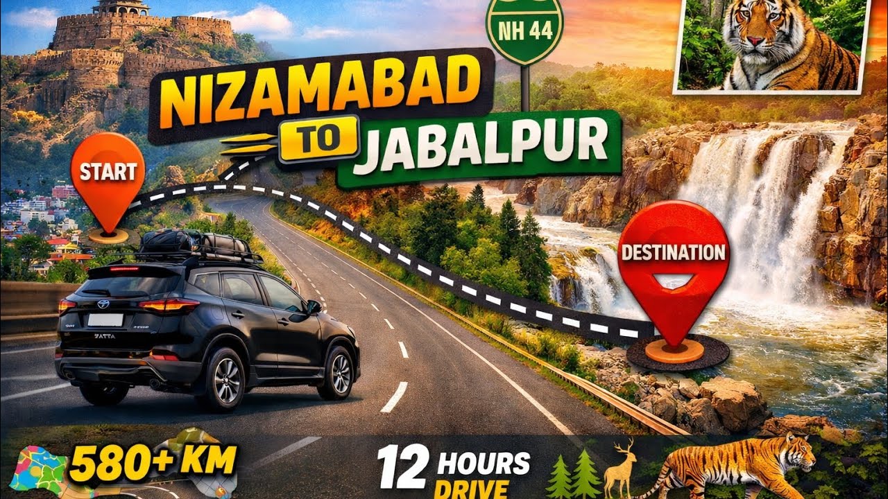Bengaluru to Varanasi car travel vlog Part 2 || Nizamabad to Jabalpur Car travel vlog