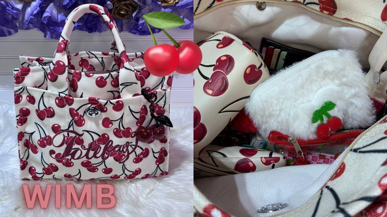 Что в моей сумке? Сумка-шоппер Amazon Cherry 🍒 #amazon