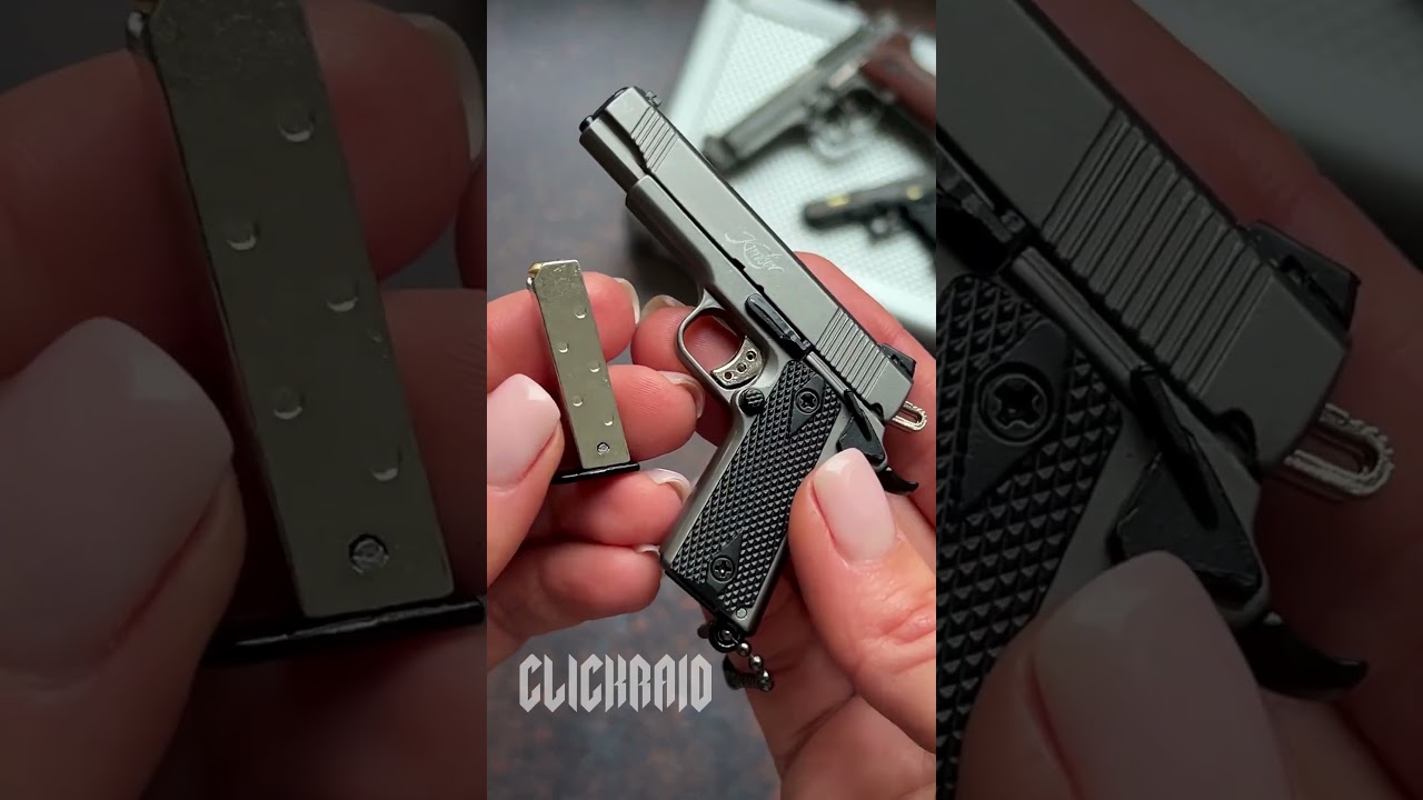 Colt Style Kimber 1911 Keychain - Chrome #miniature #csgo #military #shorts #toys #outdoors
