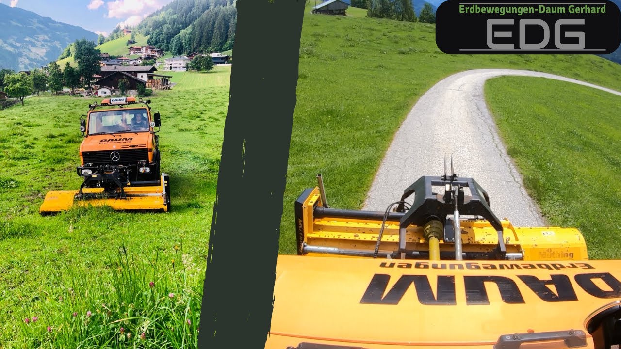 Ab auf dem Berg mit dem Unimog U 1400 und Müthing Mulcher