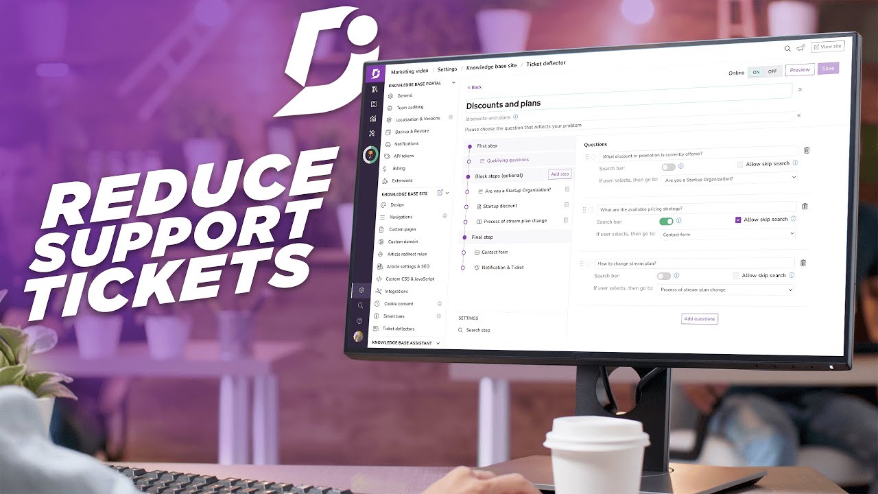 Reduce Support Tickets With Document360&rsquo;s Ticket Deflector!
