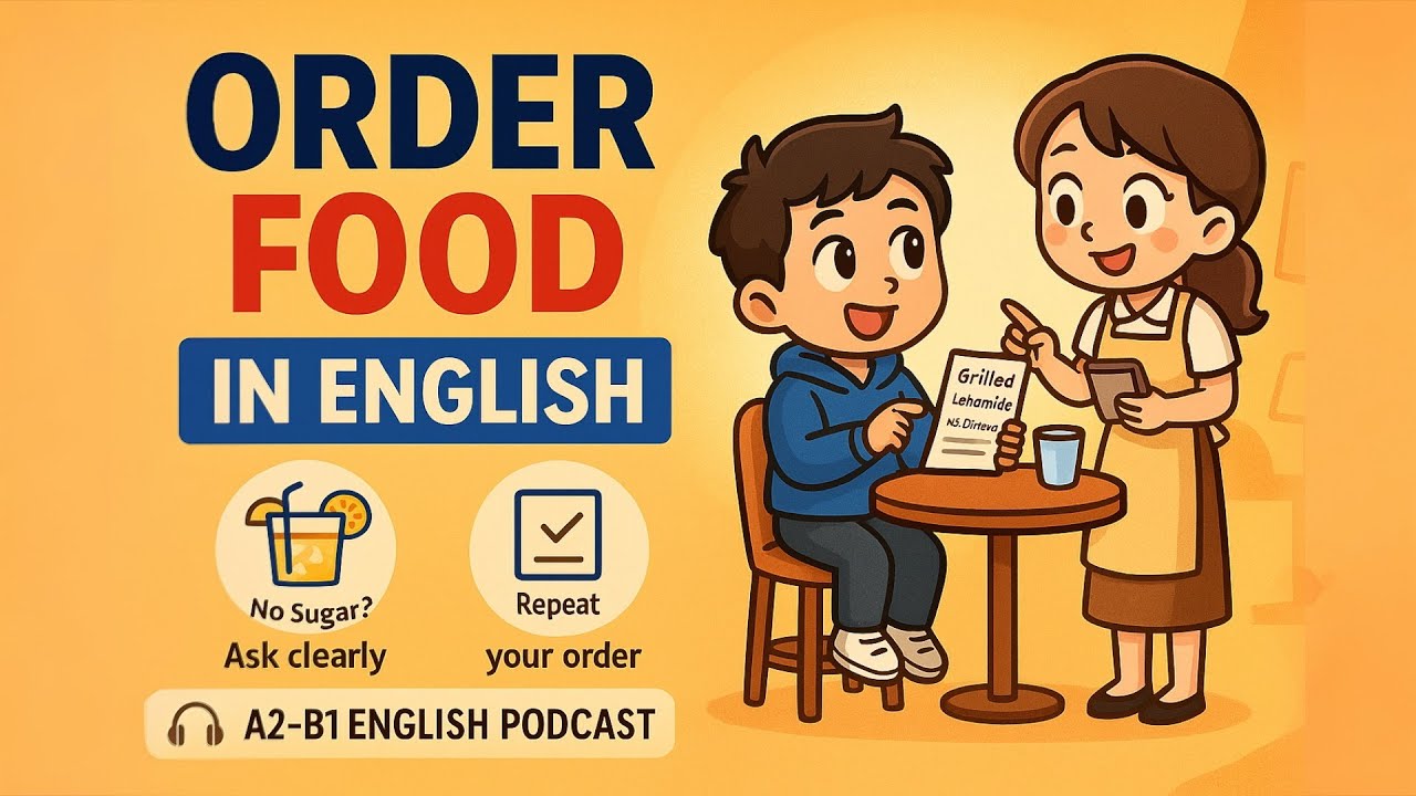 Real English for Ordering Food | Easy English Conversations | Ep. 02