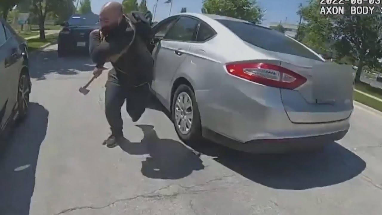 Naperville police release footage of deadly shooting of hatchet-wielding man