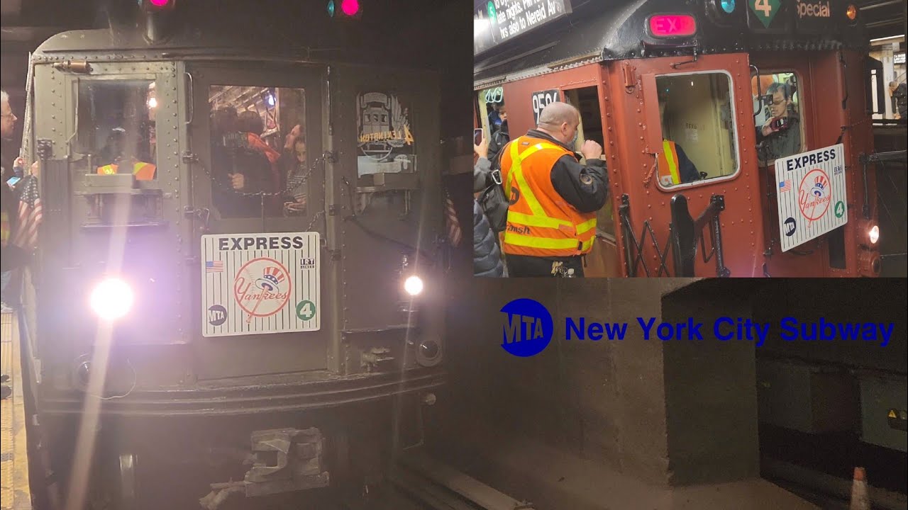 MTA NYC Subway 2023 Yankees Home Opener Lo-V & Train of Many Colors (TOMC) AT Grand Central Terminal