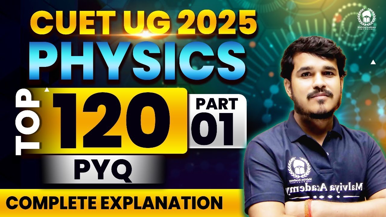 CUET UG 2025 Physics Top 120 PYQ Part-1 | Complete CUET 2025 Physics Syllabus Revision | SM Sir