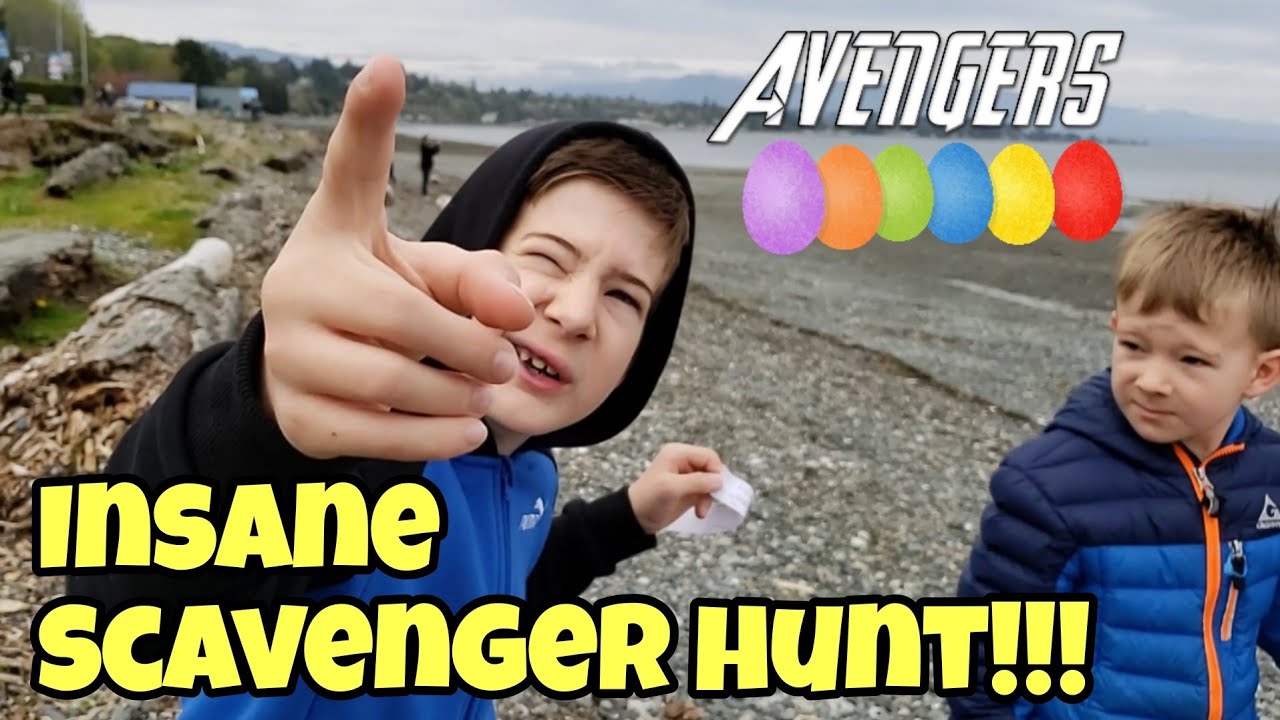 INSANE Scavenger Hunt Game!!! - AVENGERS Easter Egg Game Ideas