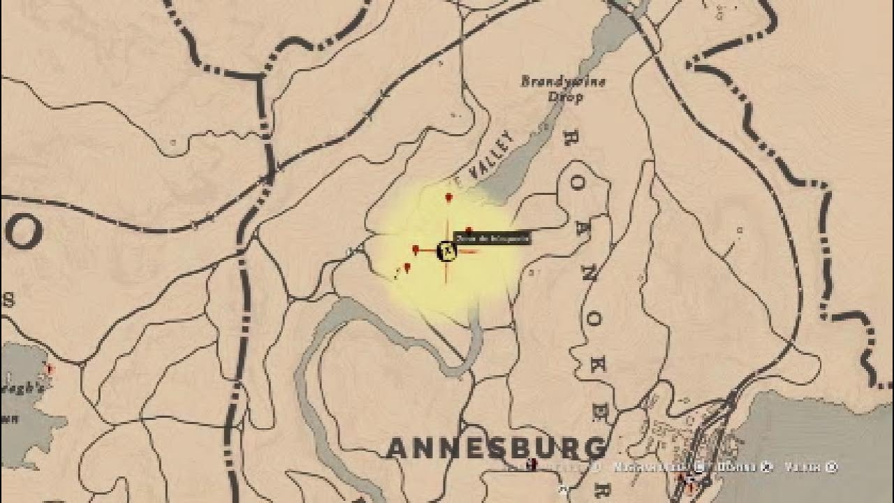 Mapa del Tesoro R&iacute;o Kamassa / Kamassa River Treasure Map Location Red Dead Redemption 2