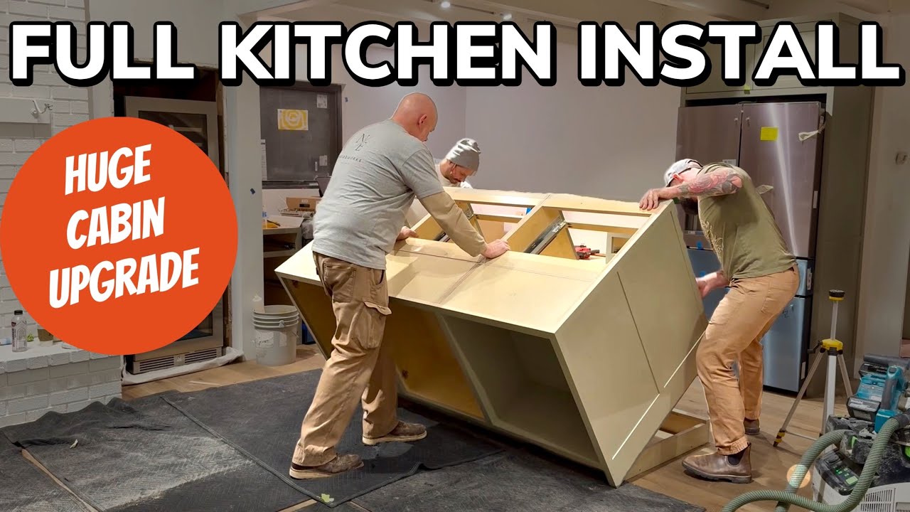 Installing Kitchen Cabinets || How to Build and Install Cabinets