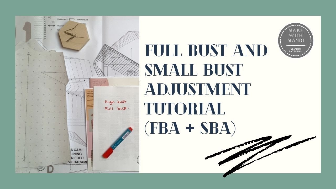 How to do a full bust or small bust adjustment on a sewing pattern with a bust dart
