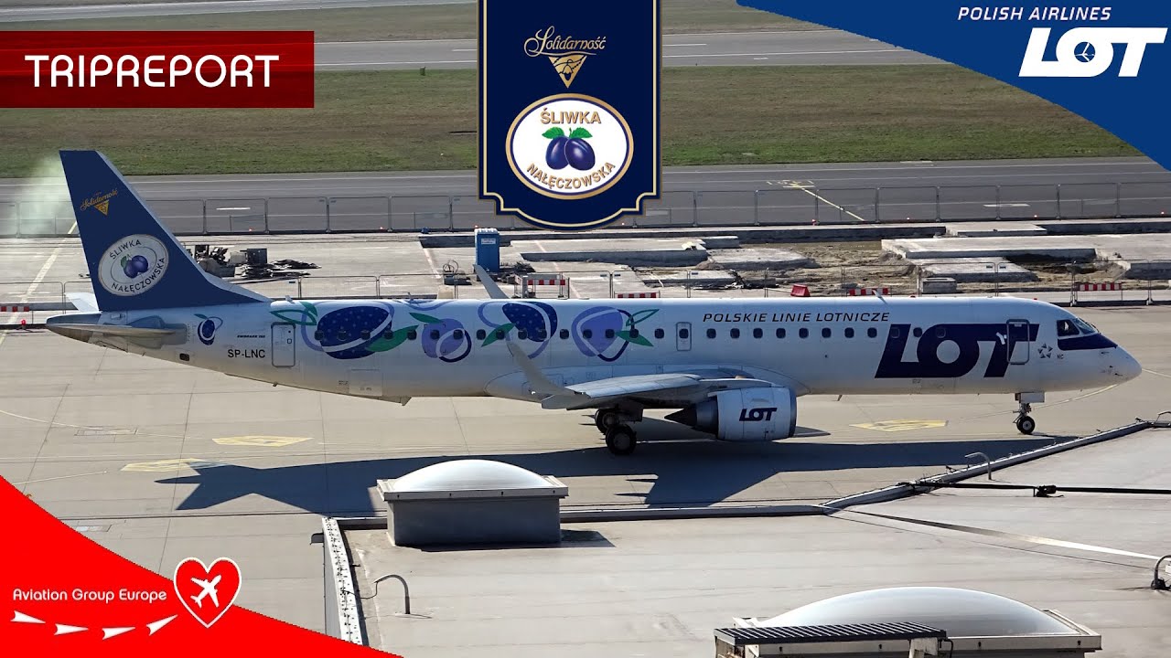 TRIPREPORT 4K | LOT Embraer E195 SP-LNC (Sliwka Naleczowska Livery) | Warsaw - Berlin | 09.03.2024