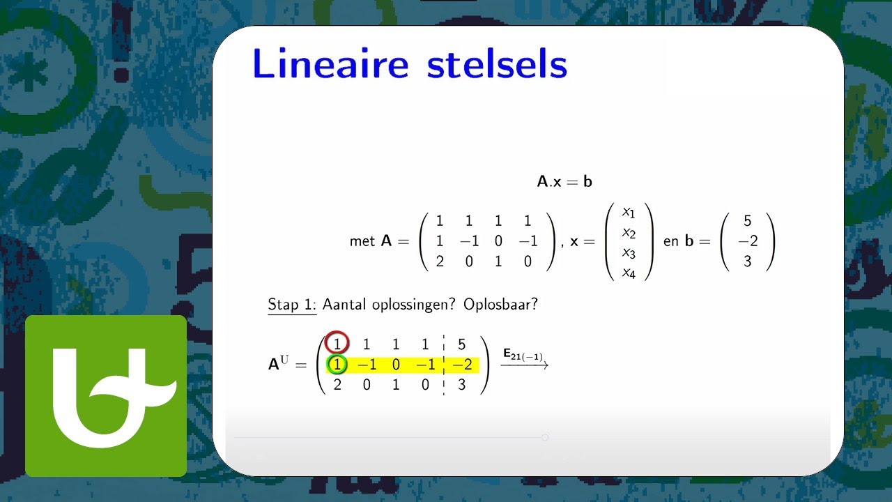 Oplossen van lineaire stelsels
