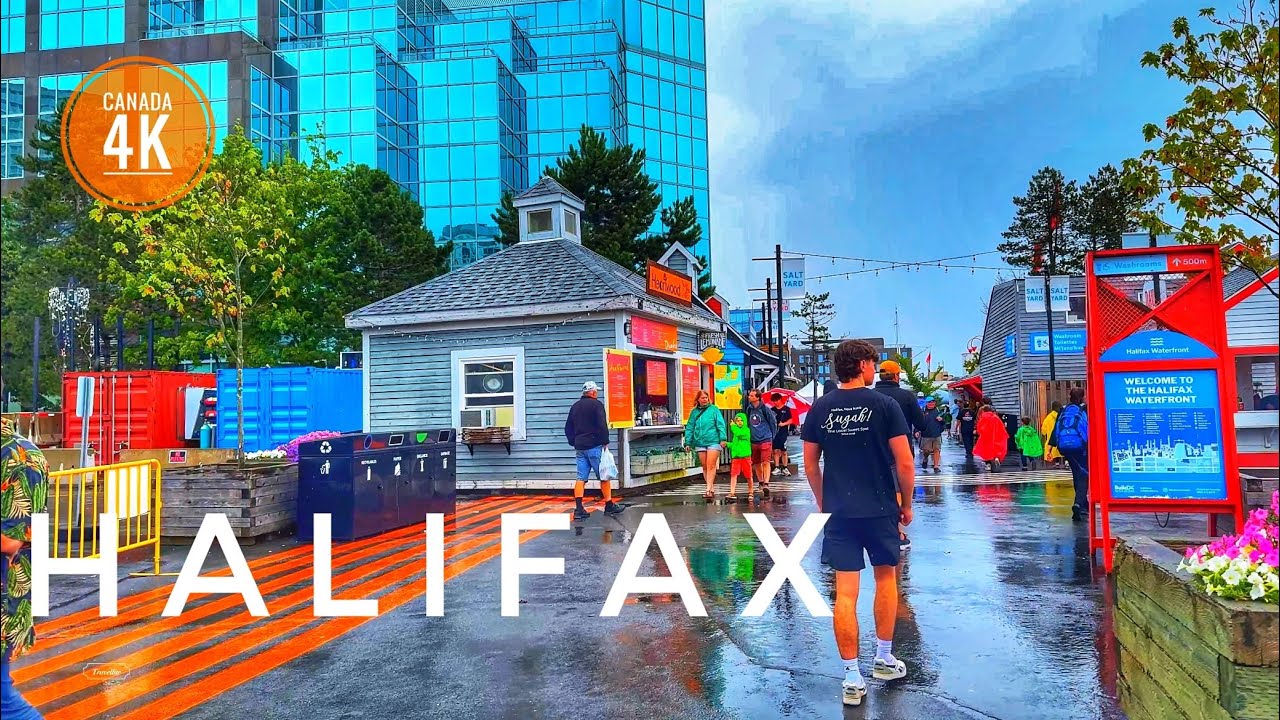 Rainy Day in Halifax Canada 🇨🇦 | Downtown | 4K Harbour Walk | Summer 2024
