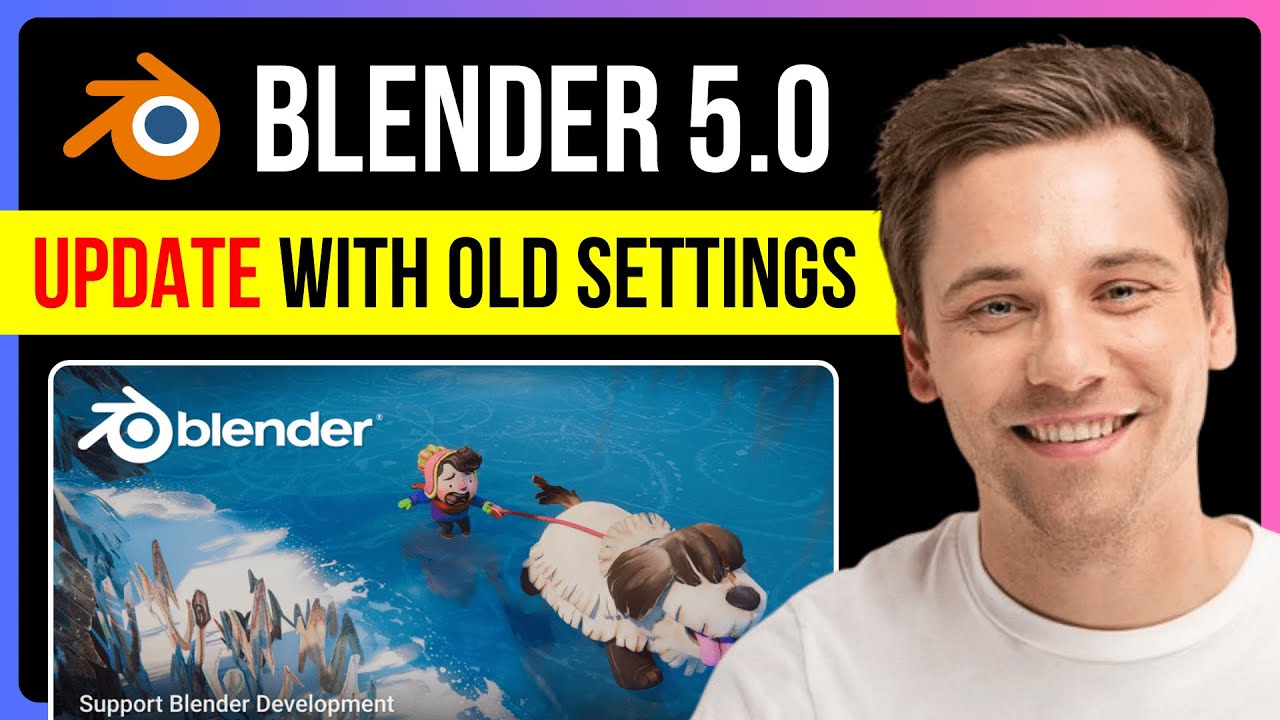 Как обновить Blender до версии 5.0 и сохранить старые настройки и дополнения (пошаговое руководст...