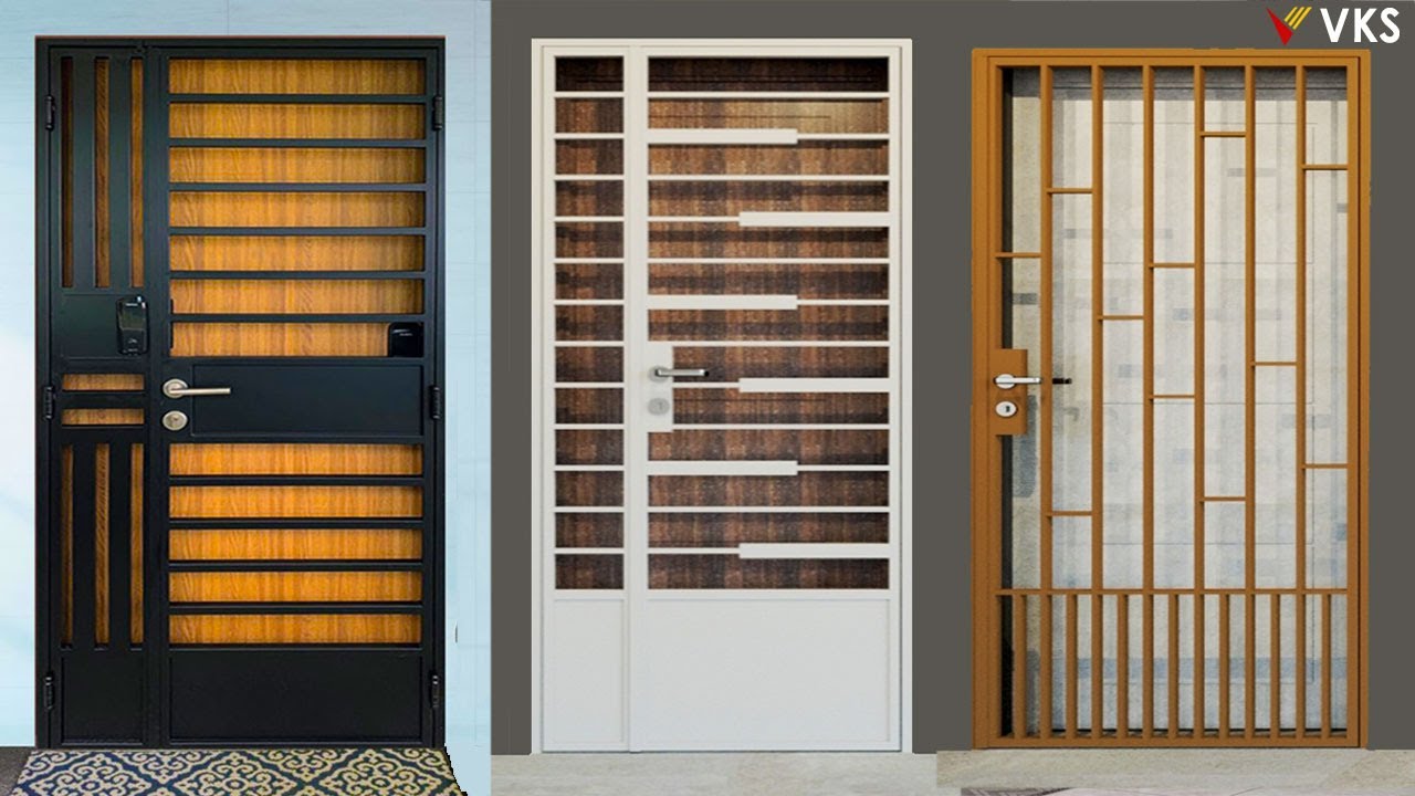 Latest Front Grill Door Design | House Entrance Iron Door Steel Metal Double Security Safety Door