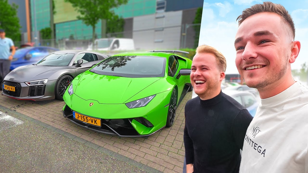 AUDI R8 vs LAMBORGHINI HURACÁN PERFORMANTE OP DE AUTOBAHN!