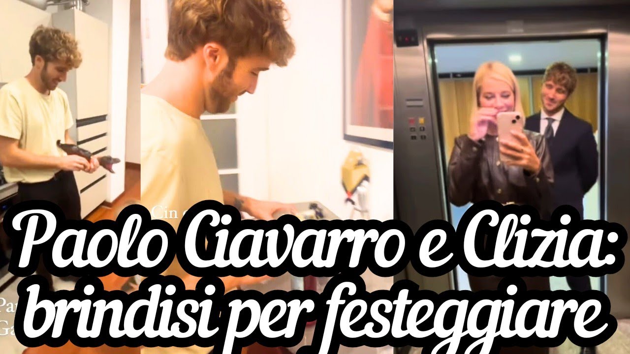 PAOLO CIAVARRO e CLIZIA INCORVAIA brindano nella casa nuova a Verissimo e giocano con Gabry