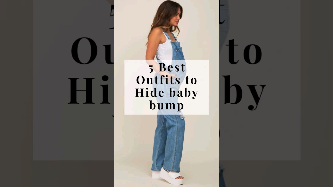 5 Outfits to hide baby bump 🤰🏻 Pregnancy wear 💕 maternity clothes #fashion #pregnancy #short #viral