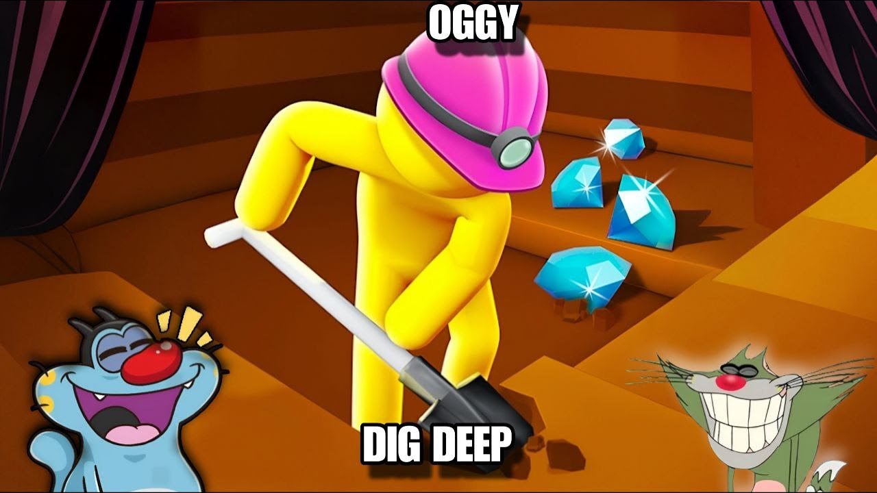 Oggy Becomes God in deep Dig Game | WIth Jack | Oggy Game