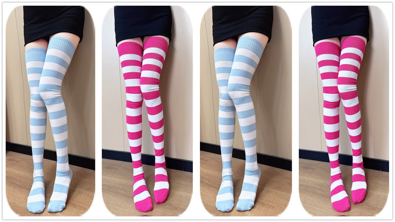 WHY DON'T KAYHOMA THIGH HIGH SOCKS NEED GARTERS? #stockings #hosiery #cotton #socks#thigh highs