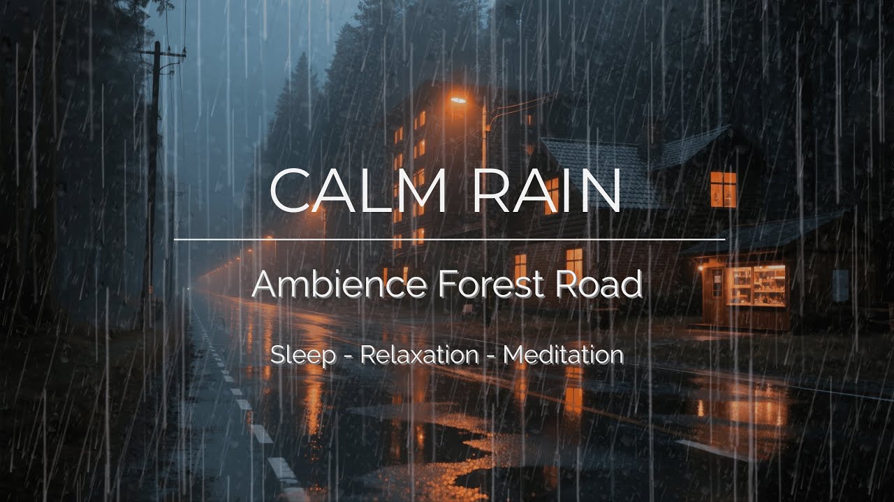 🌧️ Calming Rain Sounds for Sleep (NO THUNDER, NO ADS) - Gentle Forest Rain for Stress Relief, Sleep