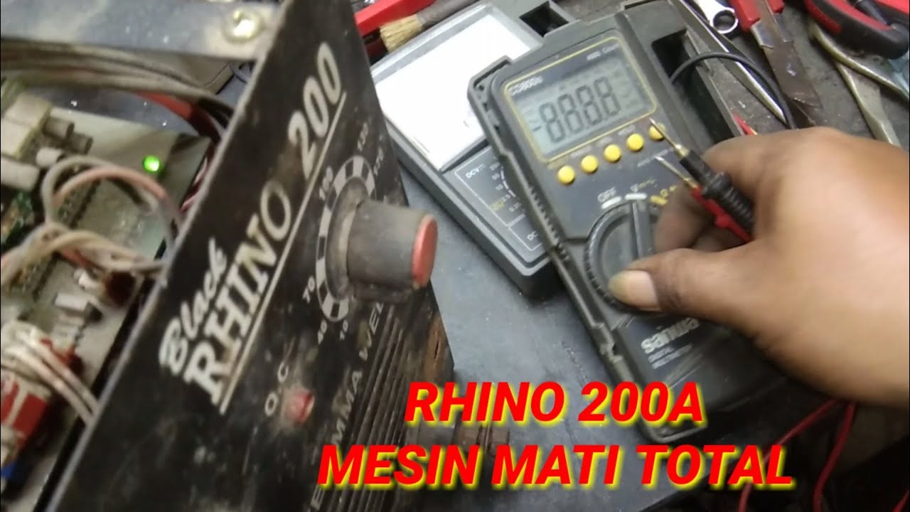 SERVIS MESIN LAS RHINO 200A MESIN MATI