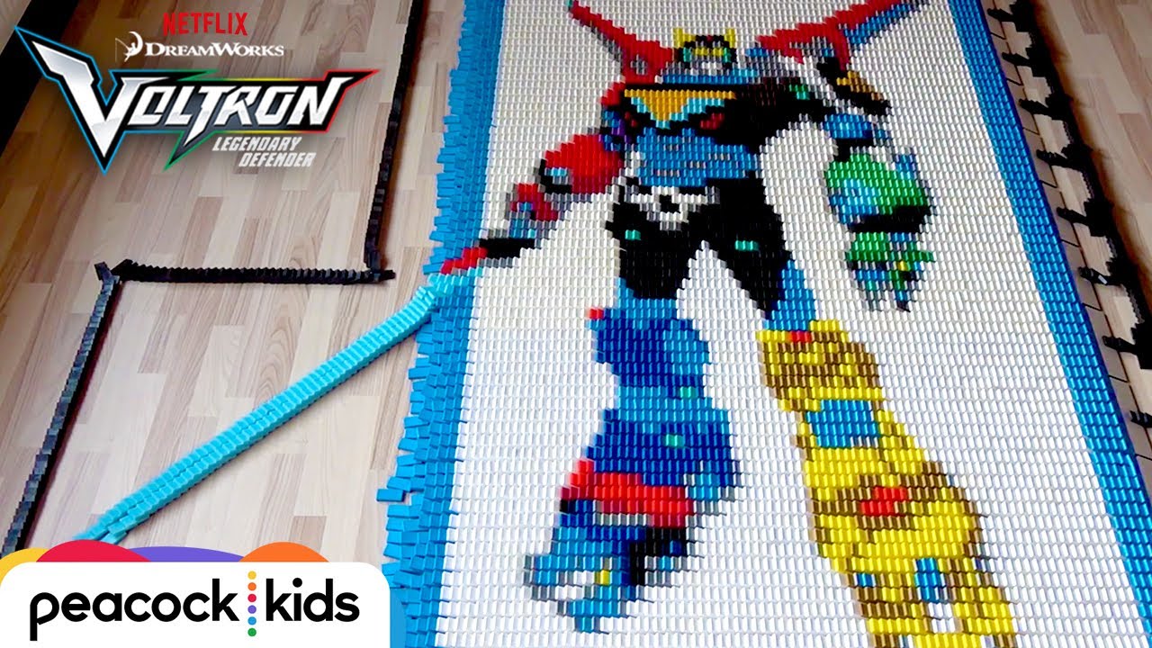 Voltron in 30,000 Dominoes | DREAMWORKS VOLTRON LEGENDARY DEFENDER