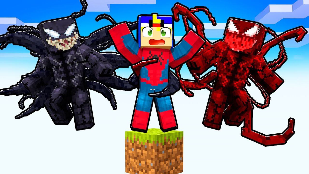 Um ARANHA em um bloco só de SYMBIONTES no Minecraft