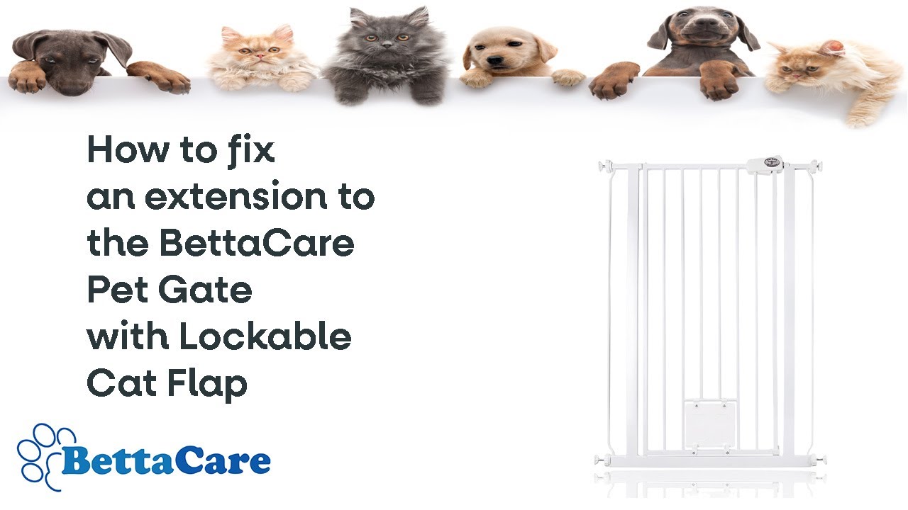 How to fix an extension to the Bettacare Pet gate with Lockable Cat flap | Bettacare