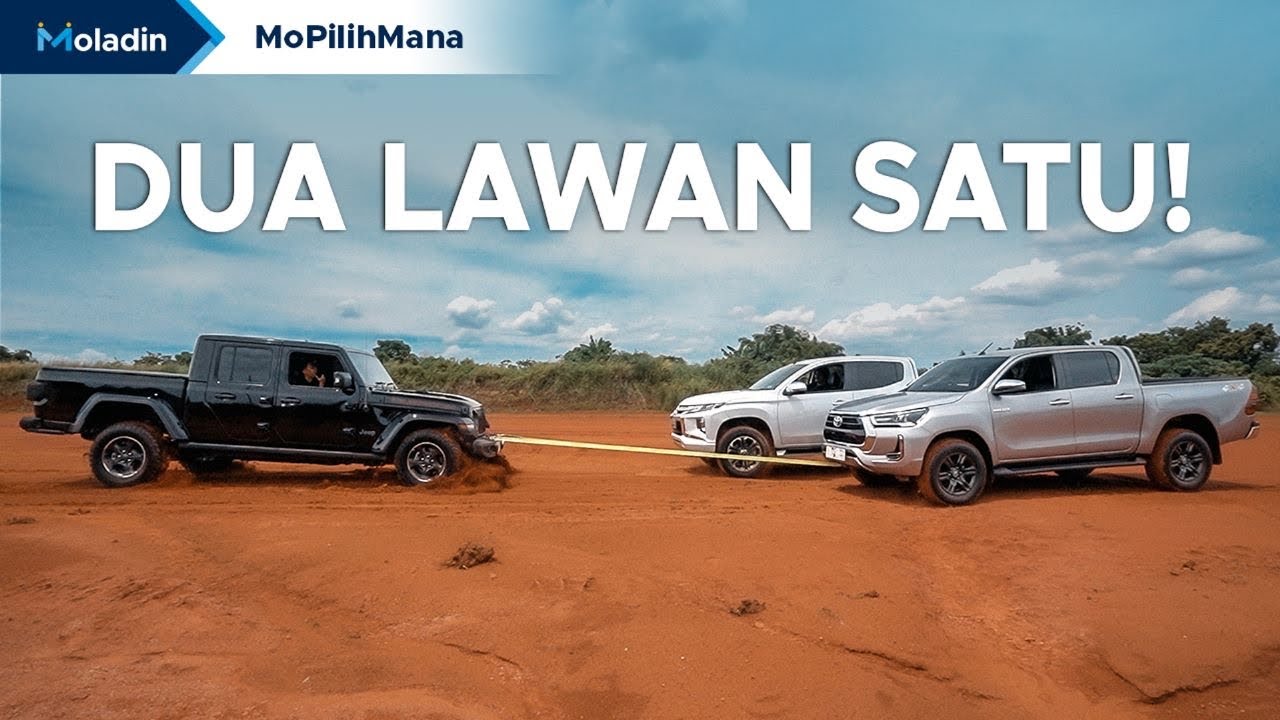 Pembuktian Mana Yang Lebih Hebat! Jeep Gladiator vs Toyota Hilux vs Mitsubishi Triton | Moladin
